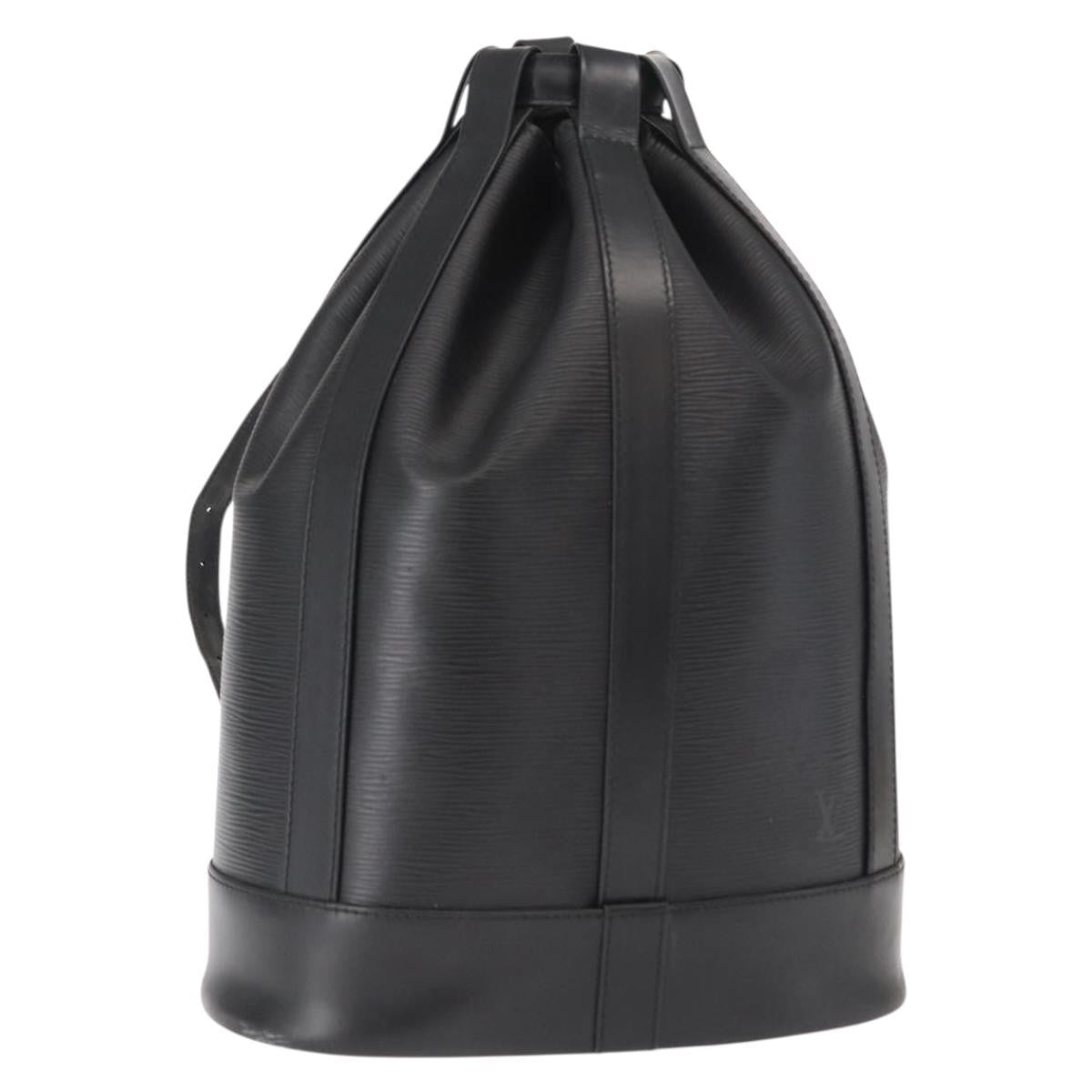 Louis Vuitton Randonnee Backpack Epi Leather, Black, Leather, Shoulder Bag