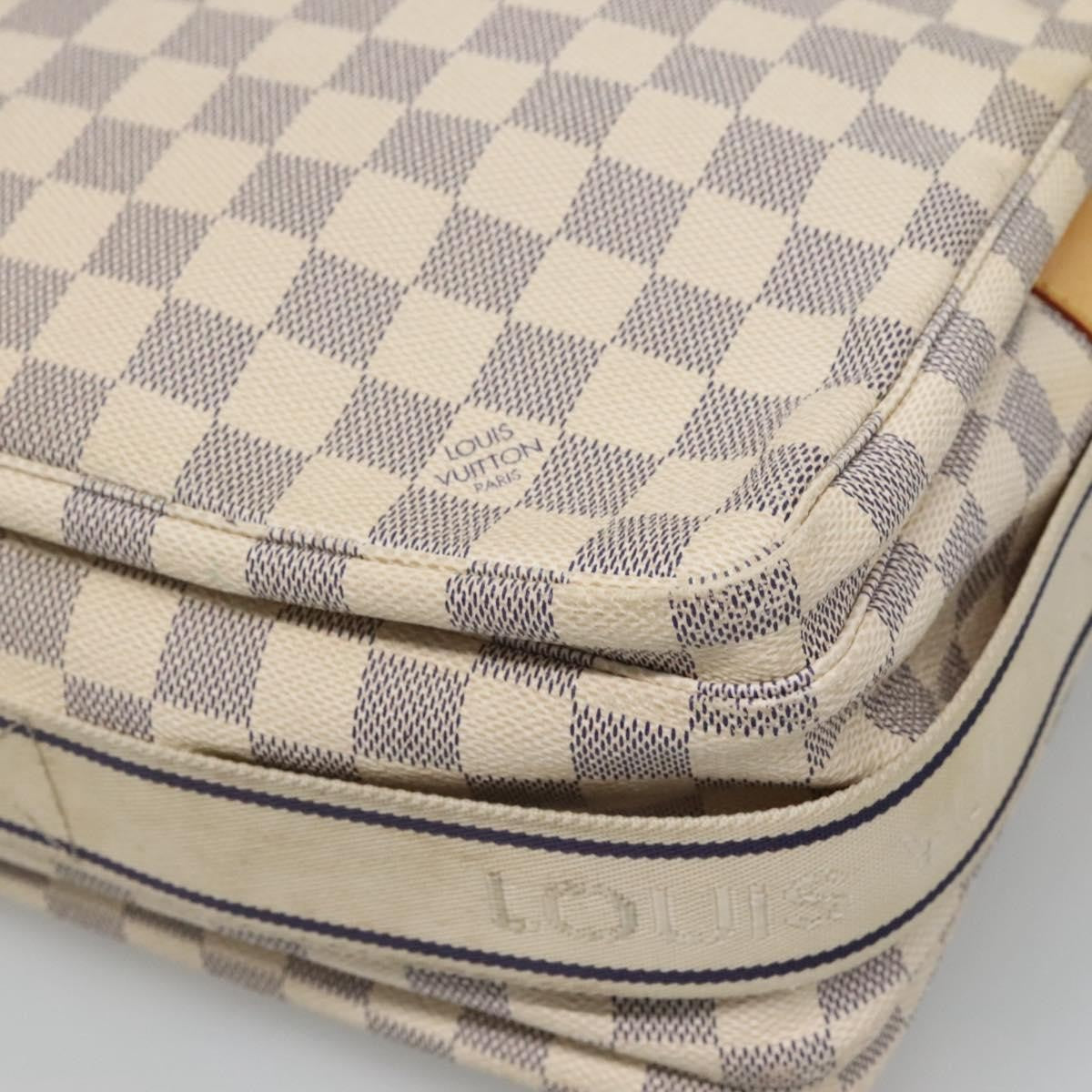 Louis Vuitton Naviglio Handbag Damier, WHITE, CANVAS, Shoulder bag