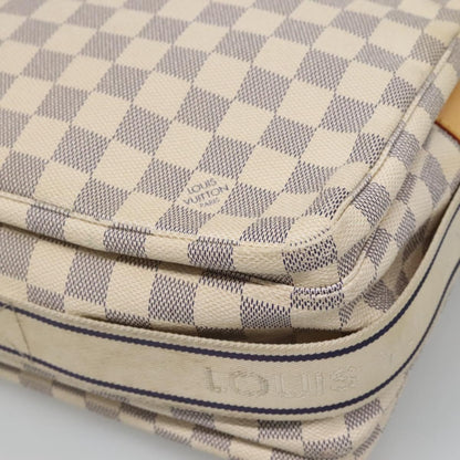 Louis Vuitton Naviglio Handbag Damier, WHITE, CANVAS, Shoulder bag