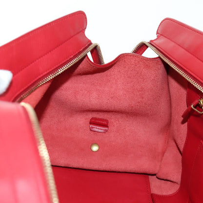 Saint Laurent Classic Y Cabas Leather, RED, LEATHER, Handbag