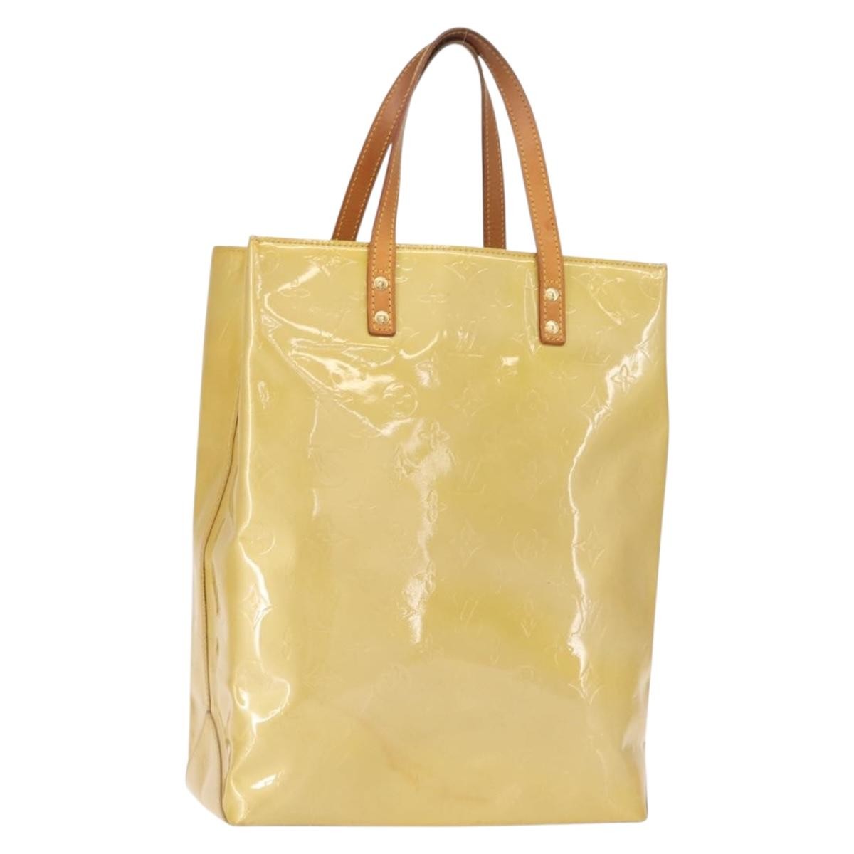 Louis Vuitton Reade Handbag Monogram Vernis, BEIGE, PATENT_LEATHER, Handbag