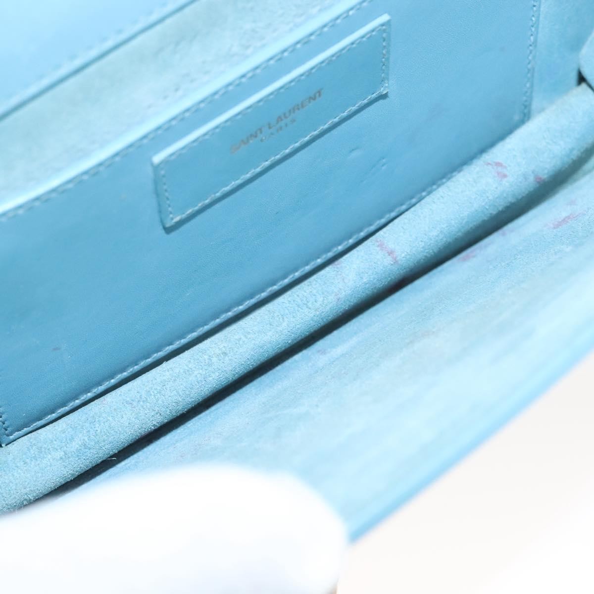 Saint Laurent Betty Bag Leather, BLUE, LEATHER, Shoulder bag