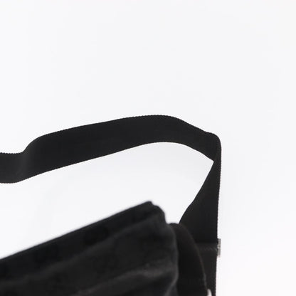 Gucci Vintage Double Belt Bag GG Canvas with Leather, BLACK, CANVAS, Clutche & pouche