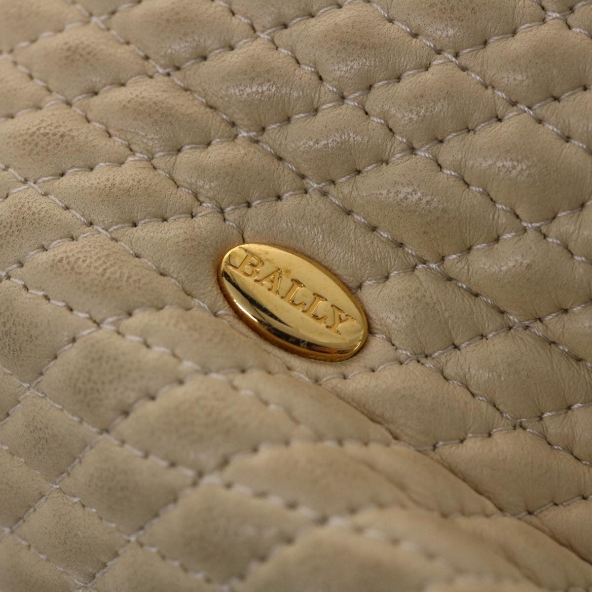 Bally Vintage Shoulder Bag Leather, BEIGE, LEATHER, Shoulder bag