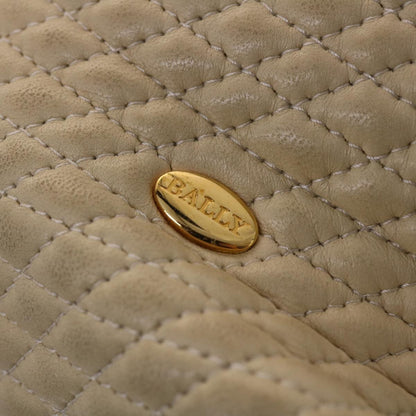 Bally Vintage Shoulder Bag Leather, BEIGE, LEATHER, Shoulder bag