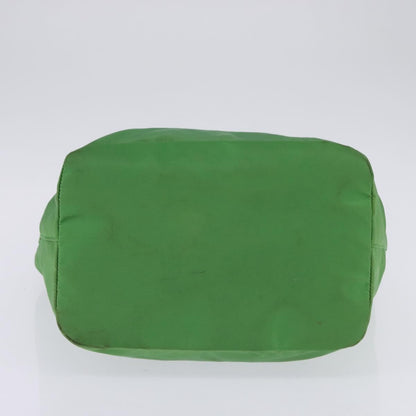 Prada Metal Handles Tote Tessuto, GREEN, NYLON, Tote bag