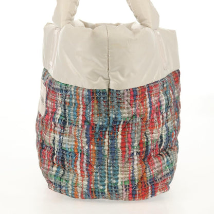 Chanel Coco Cocoon Reversible Tote Quilted Printed Nylon, WHITE, NYLON, Tote bag