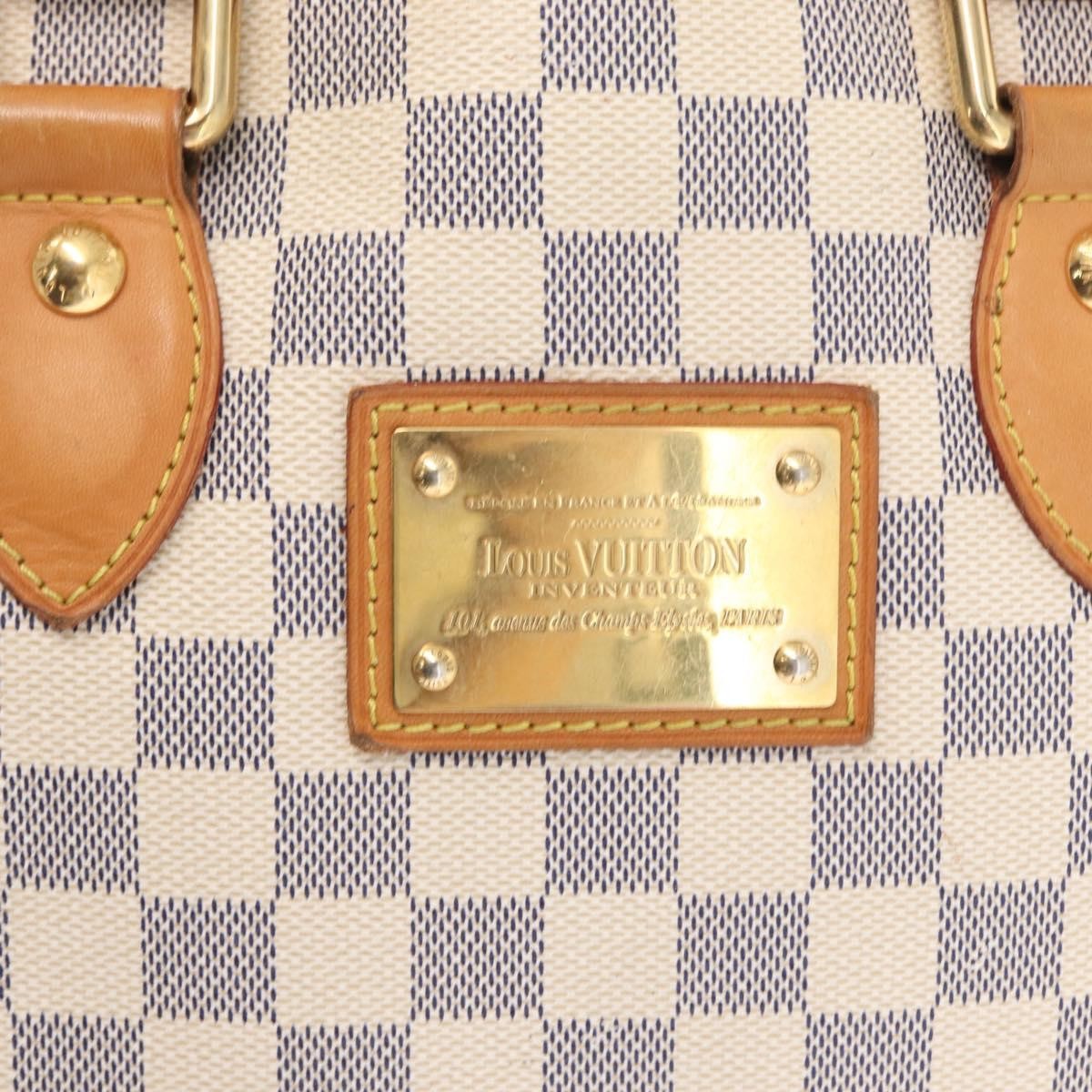Louis Vuitton Hampstead Handbag Damier, WHITE, CANVAS, Tote bag