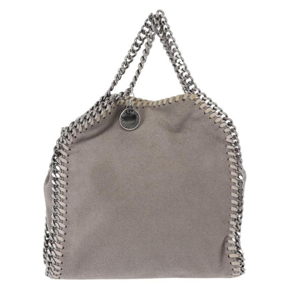 Stella McCartney Falabella Fold Over Crossbody Bag Shaggy Deer, GRAY, POLYESTER, Shoulder bag
