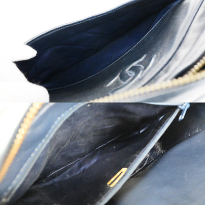 Chanel Vintage Camera Tassel Bag Quilted Leather, NAVY, LEATHER, Shoulder bag