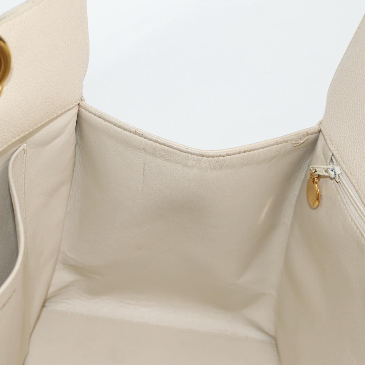 Chanel Vintage Grand Shopping Tote Quilted Calfskin, GOLD, LEATHER, Tote bag