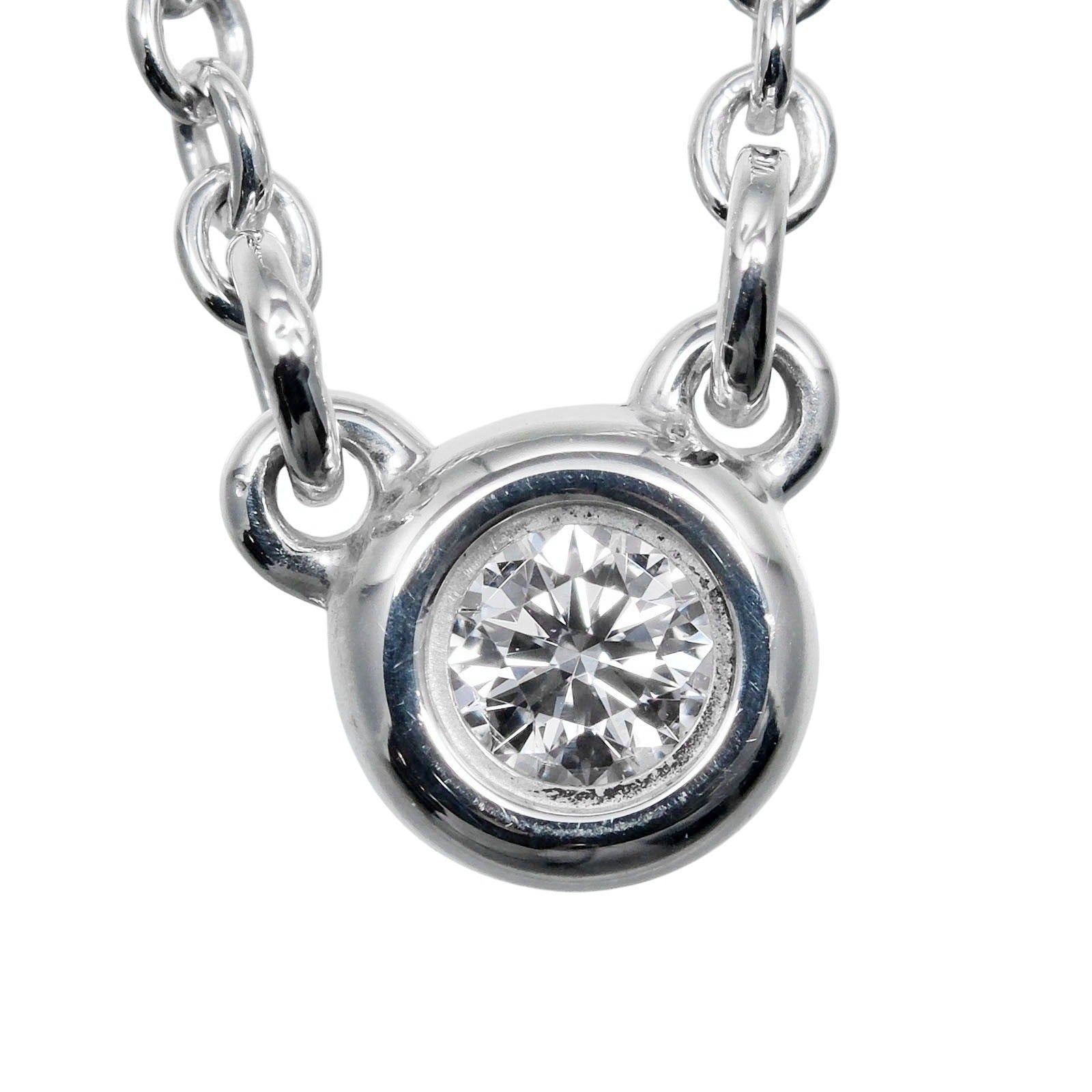 Tiffany & Co. Elsa Peretti Diamonds By The Yard Necklace Sterling silver with Diamond, SILVER, SILVER, Necklace