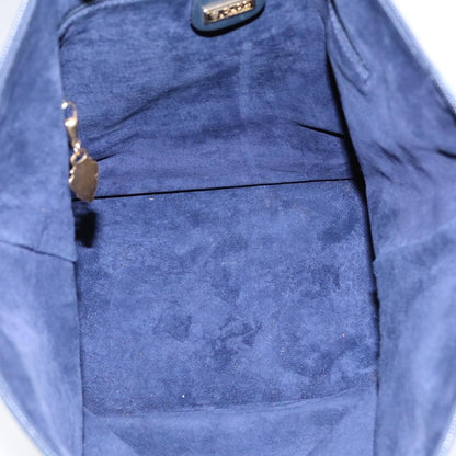 Gucci Vintage Shoulder Bag Leather, NAVY, LEATHER, Shoulder bag