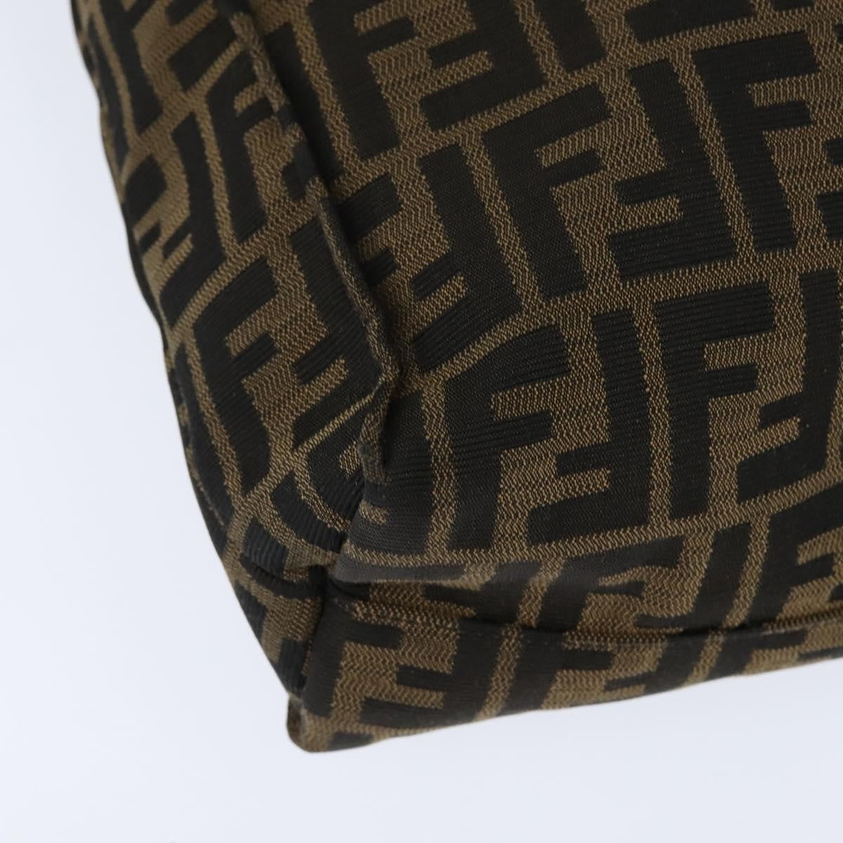 Fendi Open Shopping Tote Zucca Canvas, BROWN, CANVAS, Tote bag