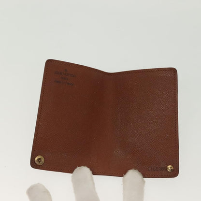 Louis Vuitton Porte Cartes Pression Card Case Monogram Canvas, BROWN, CANVAS, Card Holders