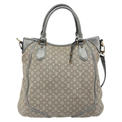 Louis Vuitton Angele Handbag Mini Lin, GRAY, CANVAS, Handbag