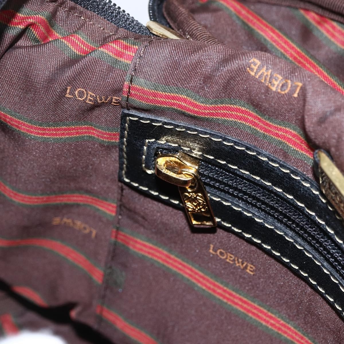 Loewe Vintage Velazquez Top Handle Bag Leather, BLACK, LEATHER, Handbag
