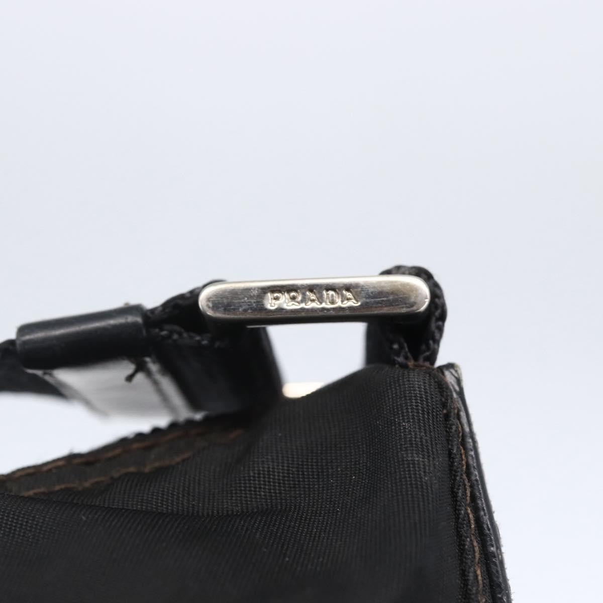 Prada Front Pocket Messenger Bag Tessuto, BLACK, NYLON, Shoulder bag