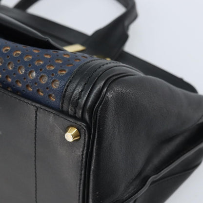 Chloe Alice Satchel Leather, Black, Leather, Handbag