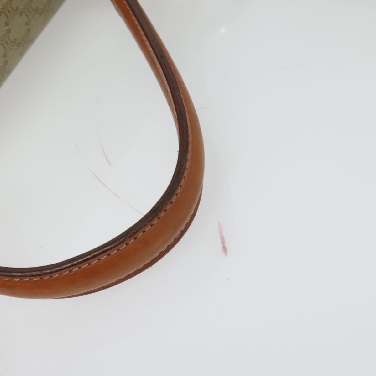 Celine Vintage Convertible Top Handle Bag Macadam Coated Canvas, BEIGE, CANVAS, Handbag