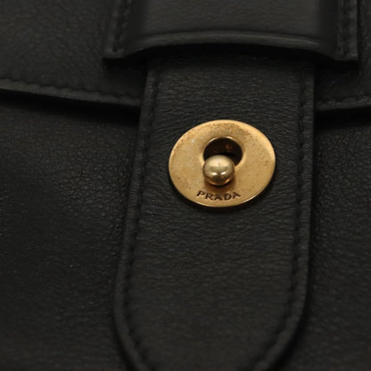 Prada Turnlock Flap Crossbody Bag Leather, BLACK, LEATHER, Shoulder bag