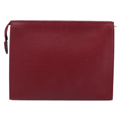 Louis Vuitton Toiletry Pouch Epi Leather, BURGUNDY, LEATHER, Toiletry Case