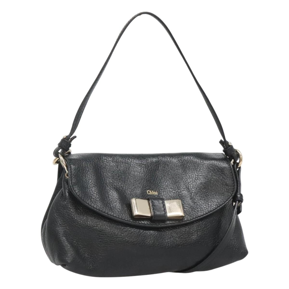 Chloe Lily Handbag Leather, BLACK, LEATHER, Handbag