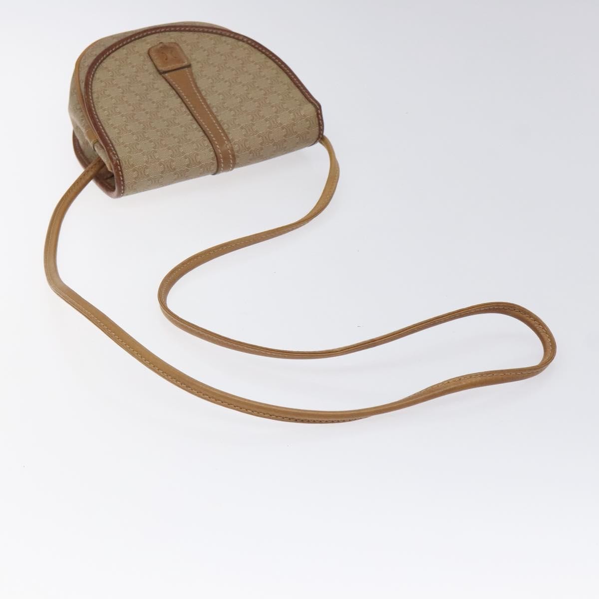 Celine Vintage Macadam Shoulder Bag Canvas, BEIGE, CANVAS, Shoulder bag