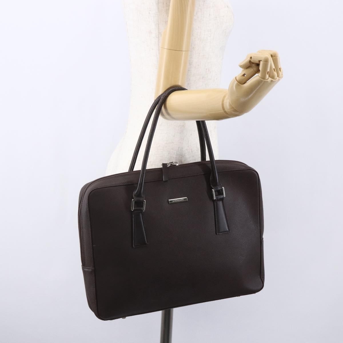 Burberry Vintage Handbag Leather, BROWN, LEATHER, Handbag