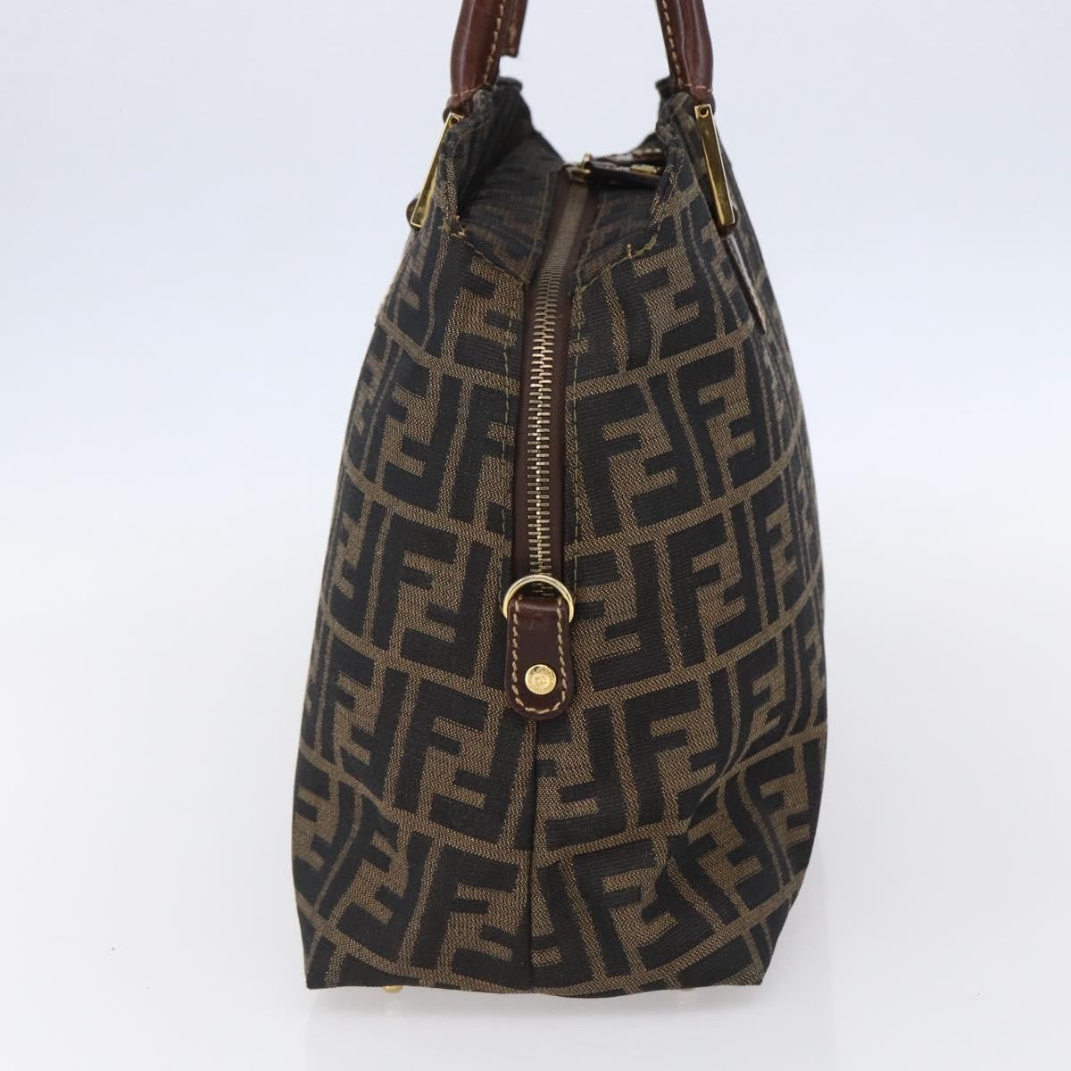 Fendi Vintage Convertible Satchel Zucca Canvas, BROWN, CANVAS, Handbag