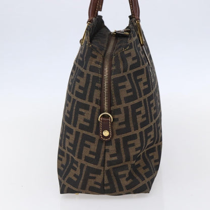 Fendi Vintage Convertible Satchel Zucca Canvas, BROWN, CANVAS, Handbag