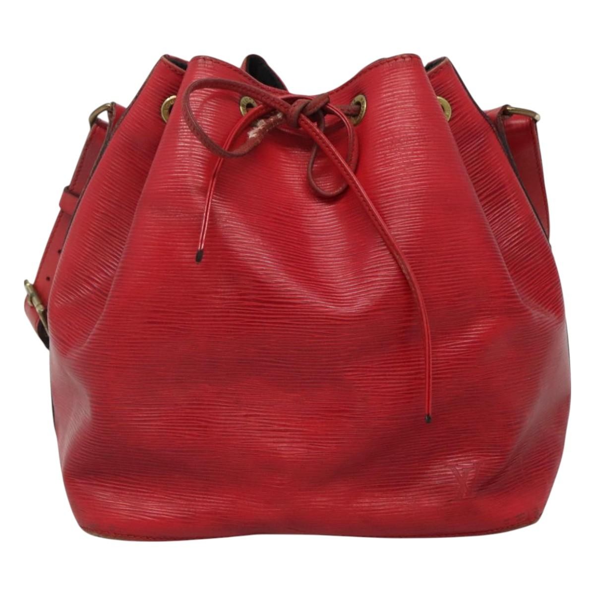 Louis Vuitton Petit Noe Handbag Epi Leather, RED, LEATHER, Handbag