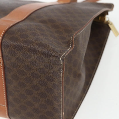 Celine Vintage Macadam Tote bag Canvas and Leather, BROWN, CANVAS, Tote bag
