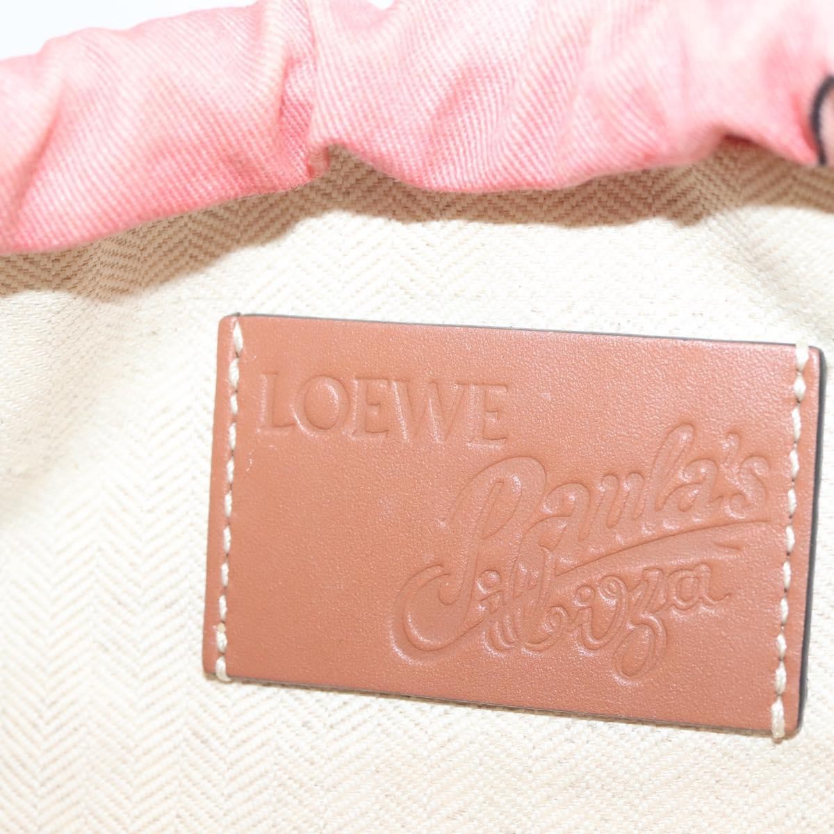 Loewe Drawstring Pouch Printed Canvas, PINK, CANVAS, Clutche & pouche