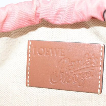Loewe Drawstring Pouch Printed Canvas, PINK, CANVAS, Clutche & pouche