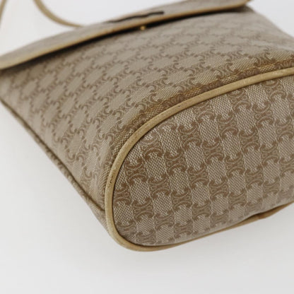 Celine Vintage Macadam Shoulder Bag Canvas, BEIGE, CANVAS, Shoulder bag