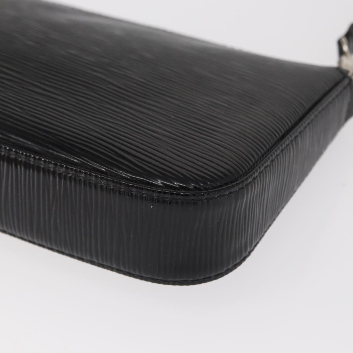 Louis Vuitton Pochette Accessoires NM Electric Epi Leather, BLACK, LEATHER, Clutche & pouche