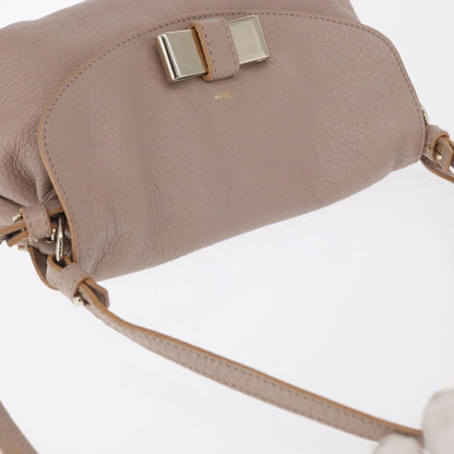 Chloe Lily Shoulder bag Leather, BEIGE, LEATHER, Handbag
