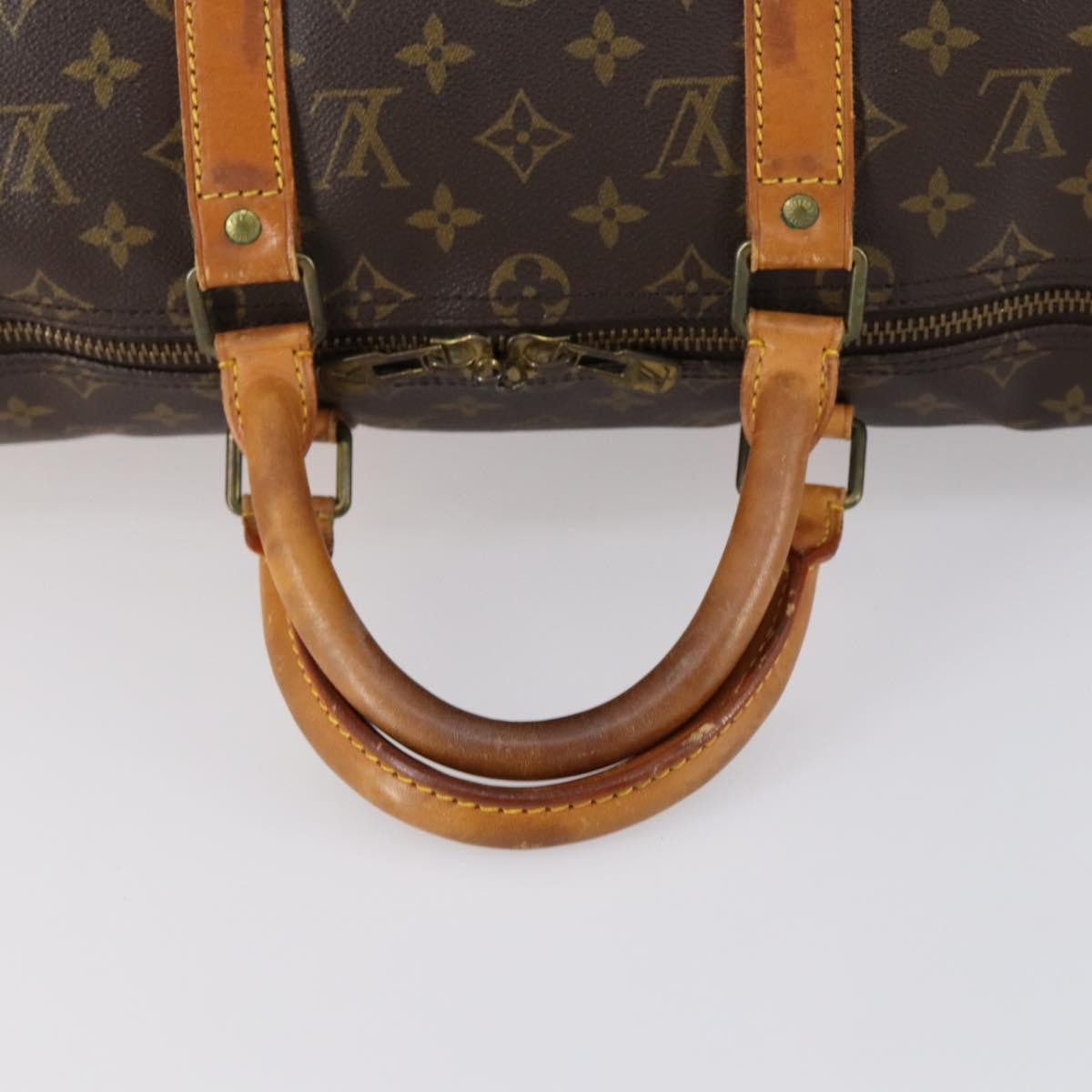 Louis Vuitton Keepall Bag Monogram Canvas, BROWN, CANVAS, Travel bag