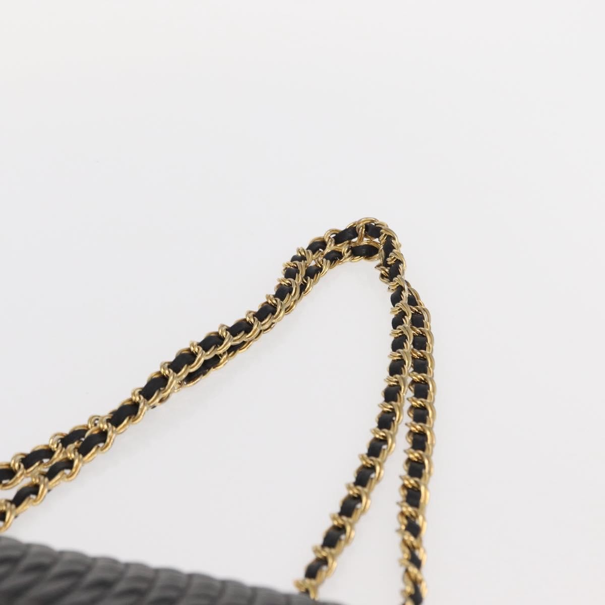 Bally Vintage Chain Shoulder Bag Quilted Leather, Black, Leather, Shoulder Bag