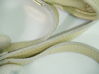 Saint Laurent Vintage Flap Crossbody Bag Leather, ECRU, LEATHER, Shoulder bag