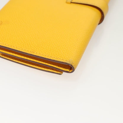 Hermes Bearn Wallet Epsom, YELLOW, LEATHER, Wallets