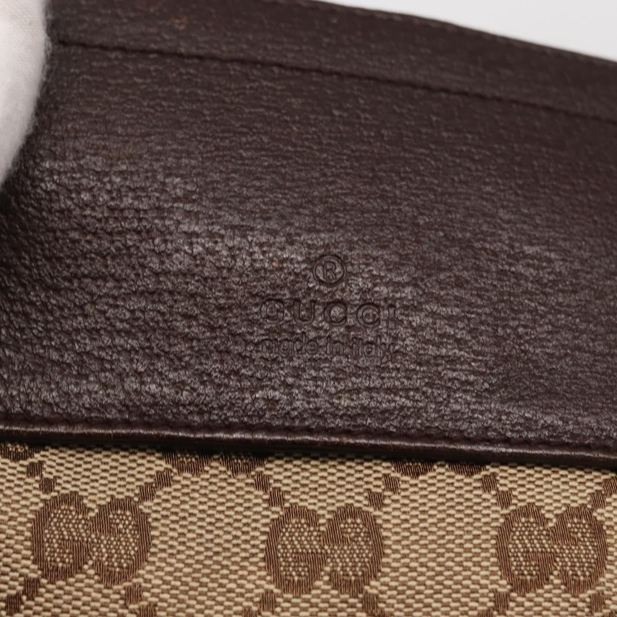 Gucci Vintage Double Belt Bag GG Canvas with Leather, BEIGE, CANVAS, Clutche & pouche