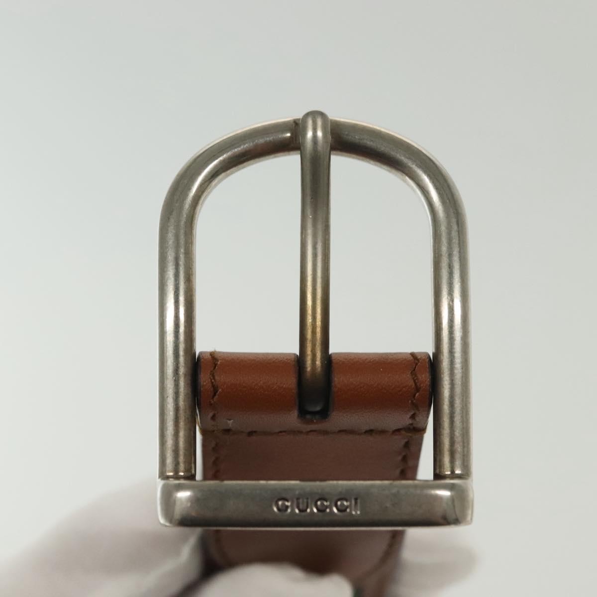 Gucci Sherry Line Belt Leather, BROWN, LEATHER, Belts