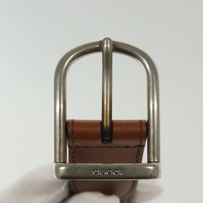 Gucci Sherry Line Belt Leather, BROWN, LEATHER, Belts