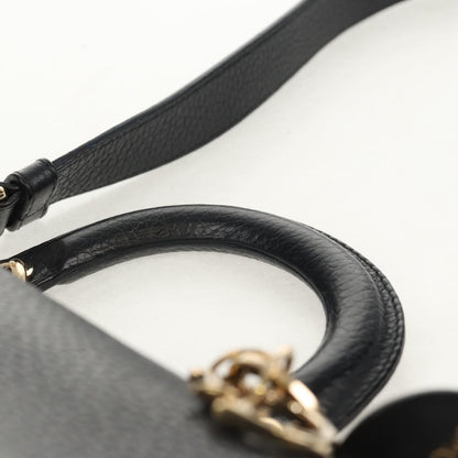 Christian Dior Lady Dior Bag Leather, BLACK, LEATHER, Handbag
