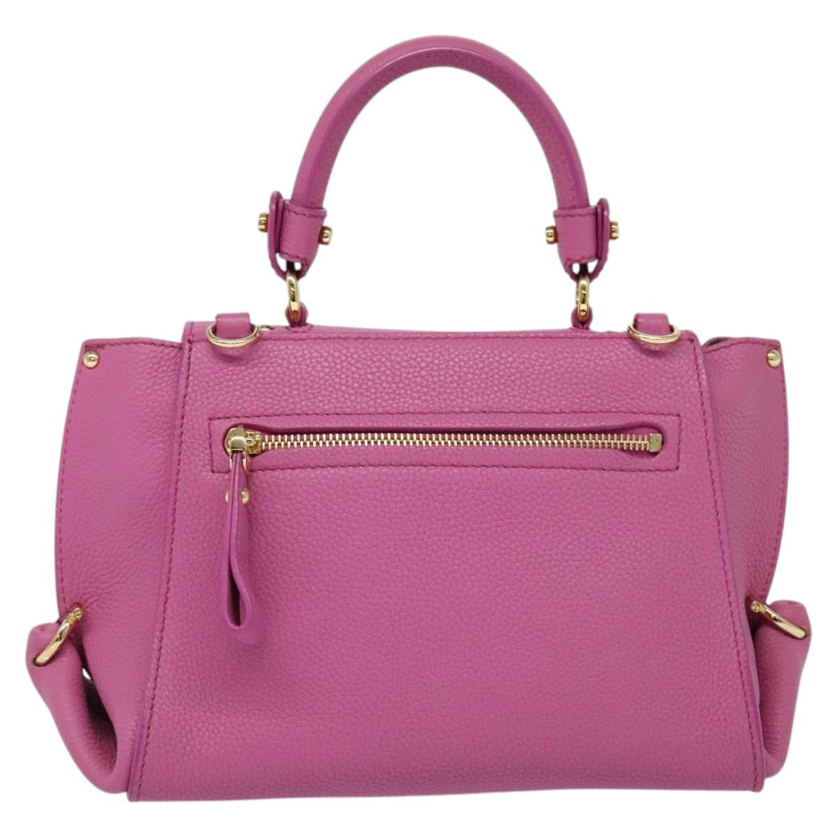Salvatore Ferragamo Sofia Satchel Leather, PINK, LEATHER, Handbag