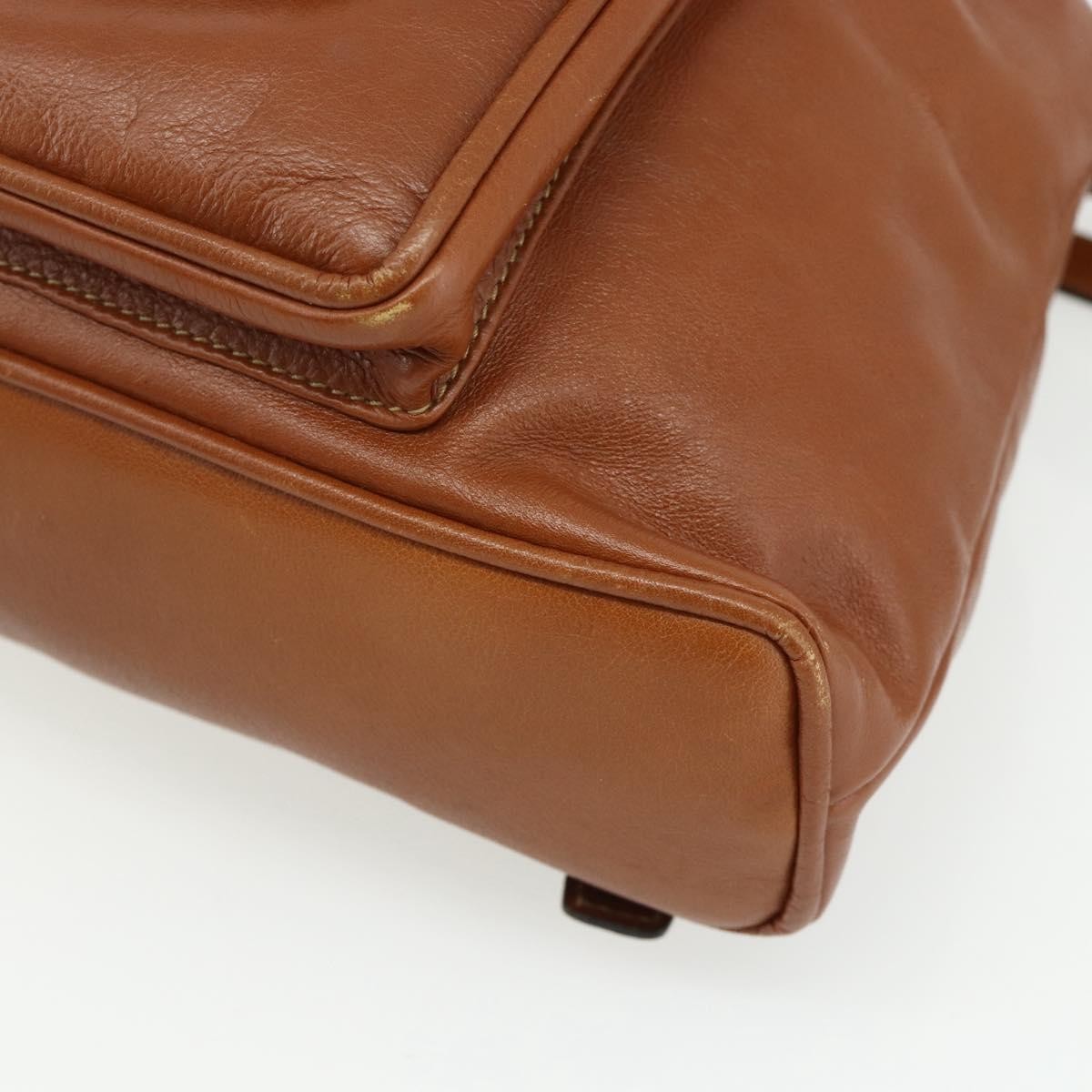 Gucci Vintage Bamboo Backpack Leather, Brown, Leather, Backpack