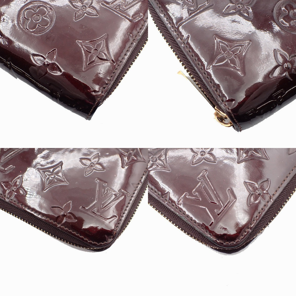 Louis Vuitton Zippy Compact Wallet Monogram Vernis, BURGUNDY, PATENT_LEATHER, Wallets