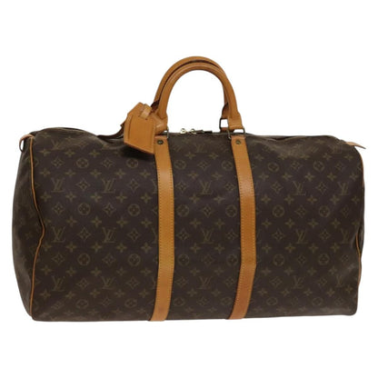 Louis Vuitton Keepall Bag Monogram Canvas, BROWN, CANVAS, Travel bag